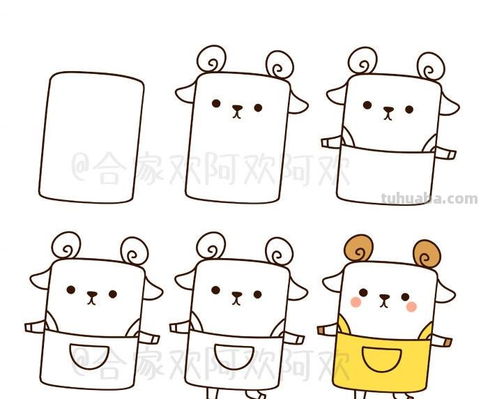 画一个长方形就能变身成各种萌萌哒小动物,快准备笔和纸吧 画一个长方形就能变身成各种萌萌哒小动物,快准备笔和纸吧