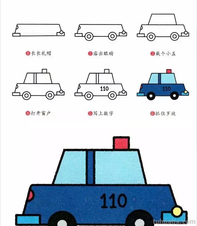简笔画｜八种常见交通工具，五分钟全学会，超级简单！快收藏！