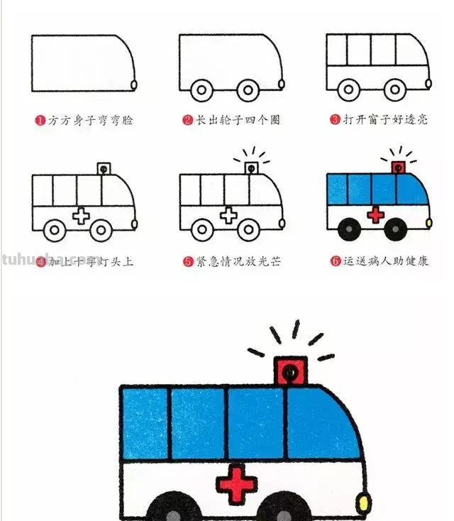 简笔画｜八种常见交通工具，五分钟全学会，超级简单！快收藏！