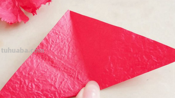 褶皱纸康乃馨教程