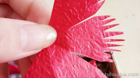 褶皱纸康乃馨教程