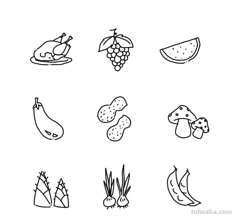 各种各样的81种美食简笔画法，超级实用的素材！（建议收藏）