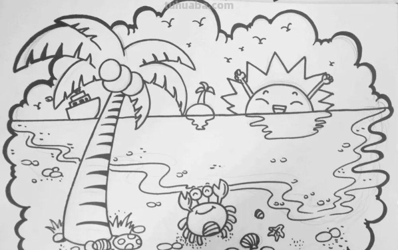 每天学一幅简笔画-风景、建筑类简笔画