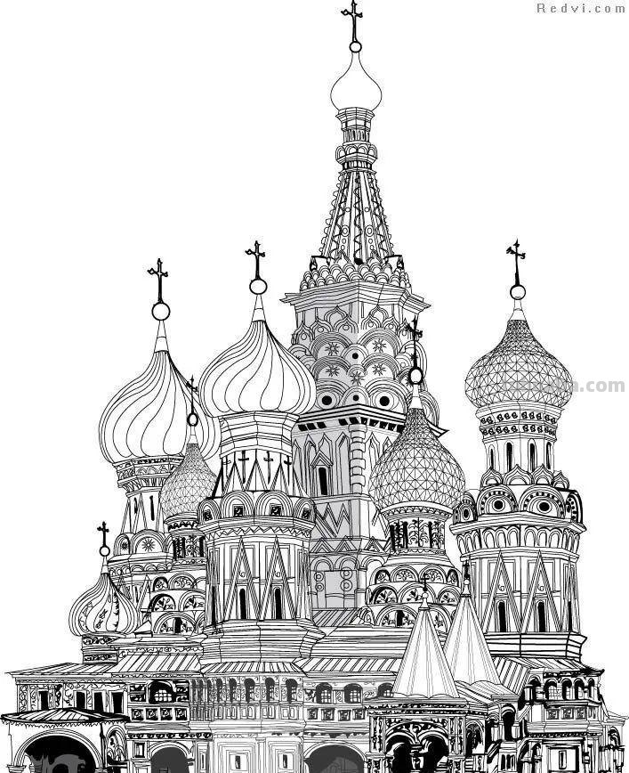 每天学一幅简笔画-风景、建筑类简笔画