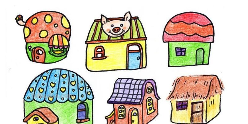 房子简笔画大全~你喜欢哪一个呢？