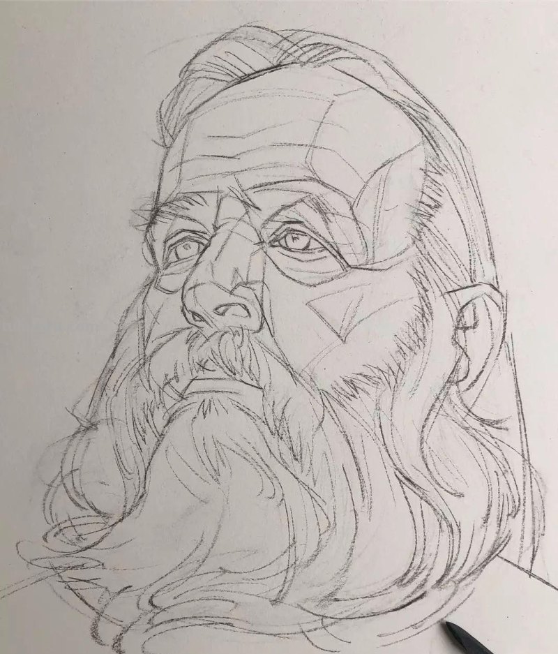 分享一位艺术教授的素描作品，值得借鉴