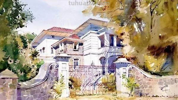 色彩通透明快 - 度知名水彩画家普拉塔普风景作品集
