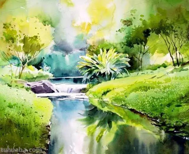 色彩通透明快 - 度知名水彩画家普拉塔普风景作品集