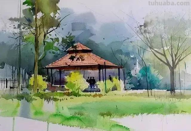 色彩通透明快 - 度知名水彩画家普拉塔普风景作品集