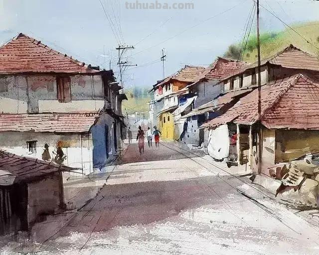 色彩通透明快 - 度知名水彩画家普拉塔普风景作品集