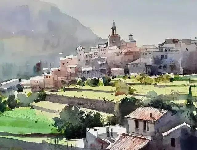 色彩通透明快 - 度知名水彩画家普拉塔普风景作品集