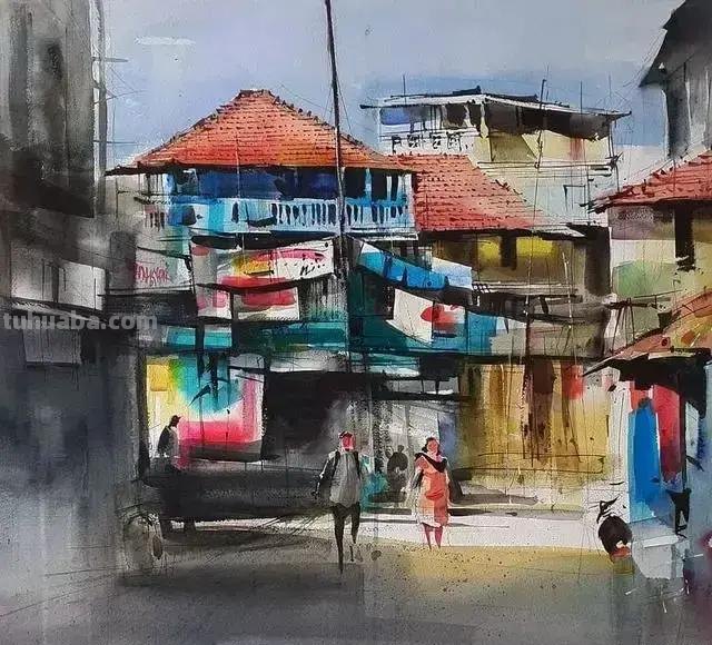 色彩通透明快 - 度知名水彩画家普拉塔普风景作品集
