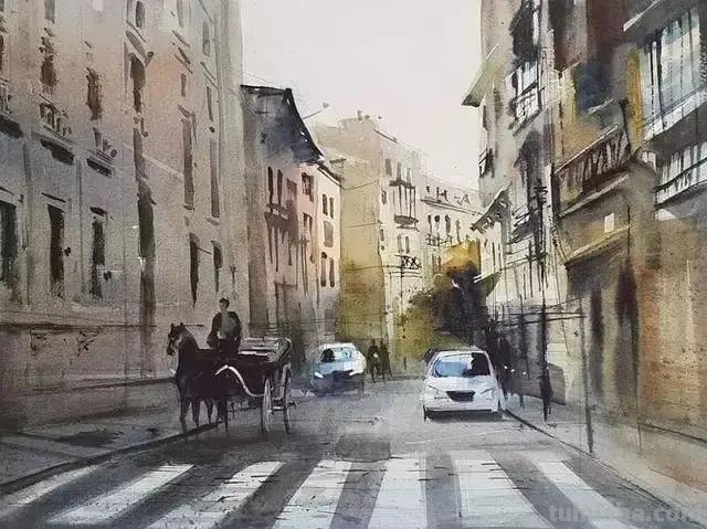 色彩通透明快 - 度知名水彩画家普拉塔普风景作品集