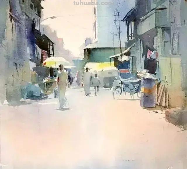 色彩通透明快 - 度知名水彩画家普拉塔普风景作品集