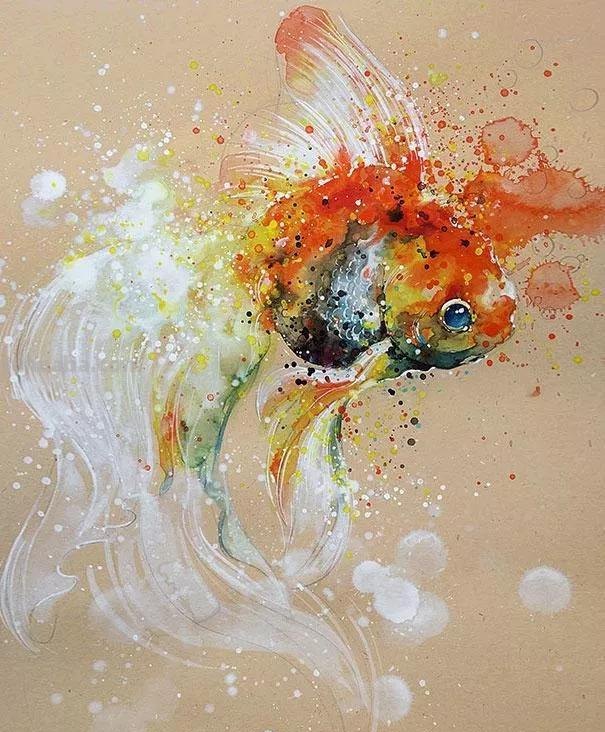 动物水彩插画—生动有趣，氛围感十足的水彩，搭配颜色也很精彩哦