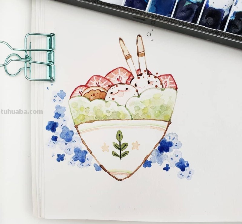 快来签收今日份的小可爱！清新简洁的水彩插画，萌萌哒小动物