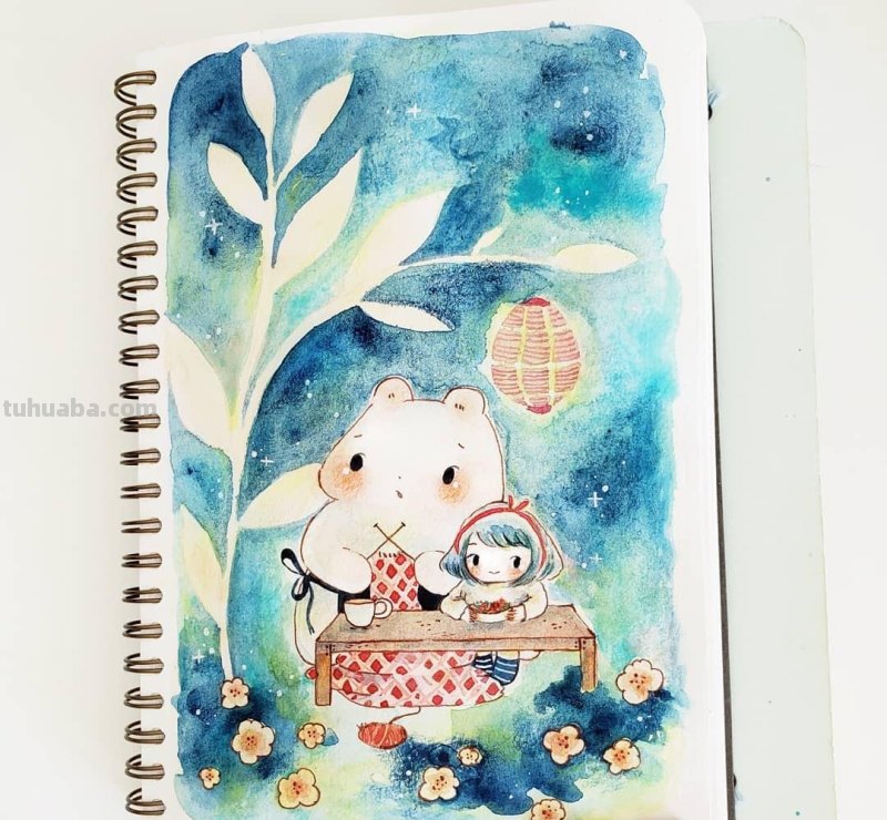 快来签收今日份的小可爱！清新简洁的水彩插画，萌萌哒小动物