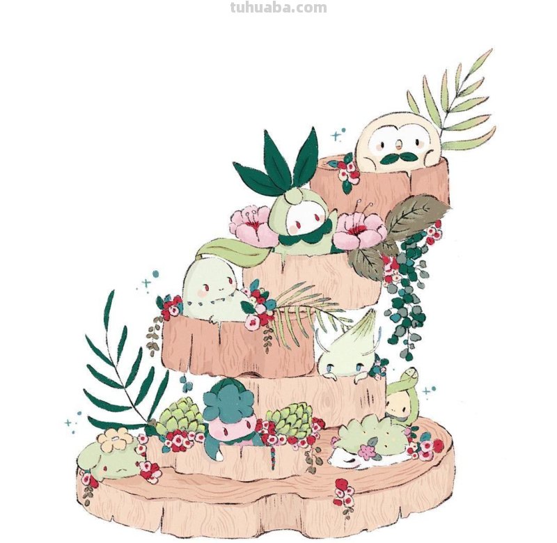 快来签收今日份的小可爱！清新简洁的水彩插画，萌萌哒小动物