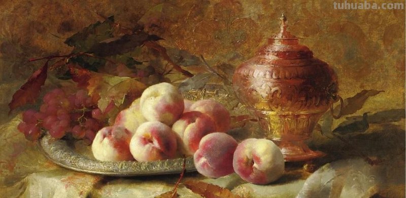 花卉静物画，比利时画家Frans Mortelmans