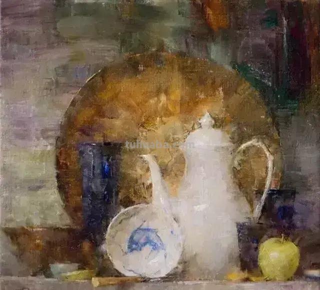 美国女画家劳拉·罗布印象派花草静物油画作品