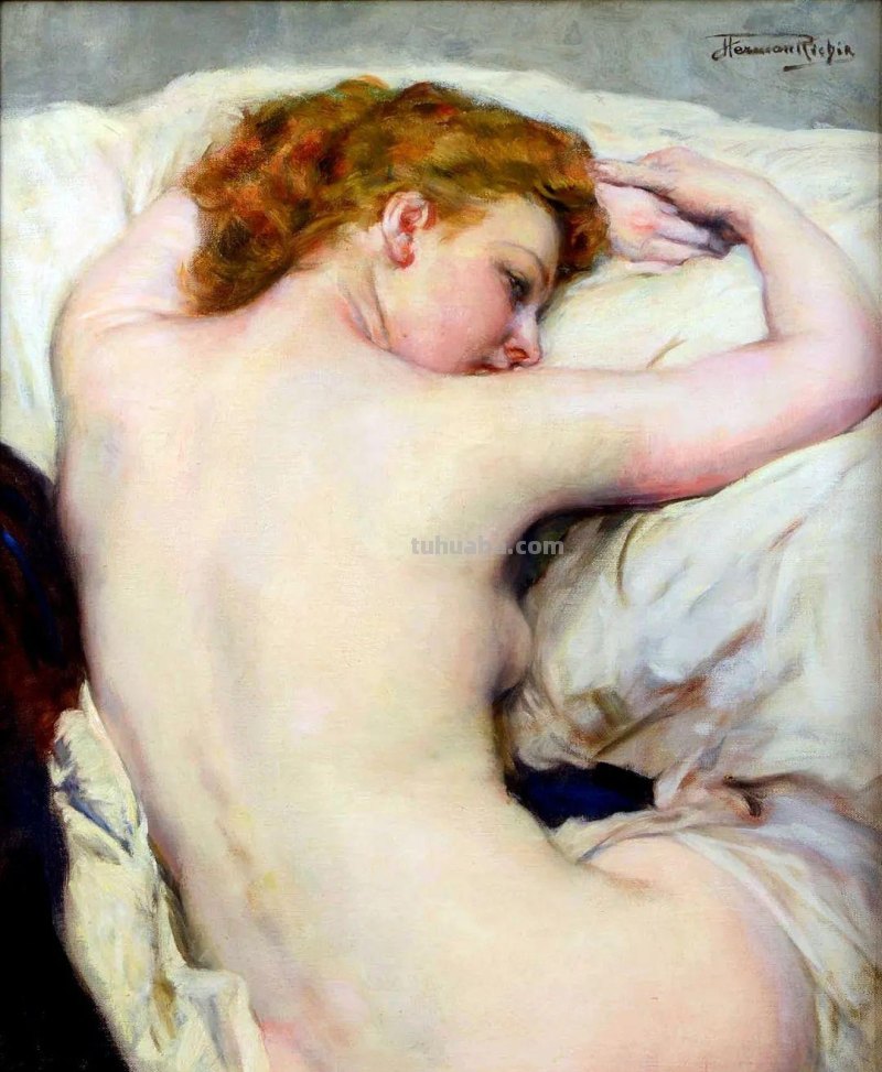 比利时艺术家女人体油画，楚楚动人，不止是笔触之美