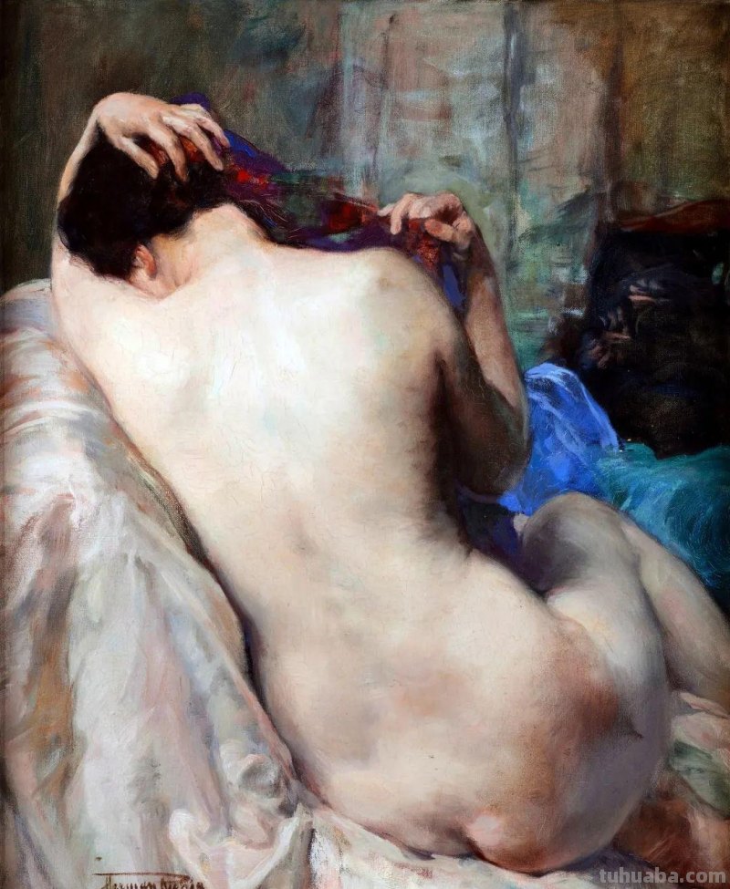 比利时艺术家女人体油画，楚楚动人，不止是笔触之美