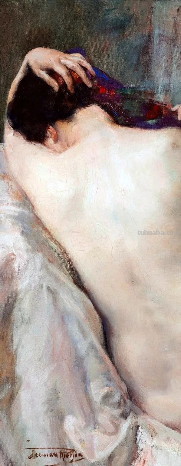 比利时艺术家女人体油画，楚楚动人，不止是笔触之美