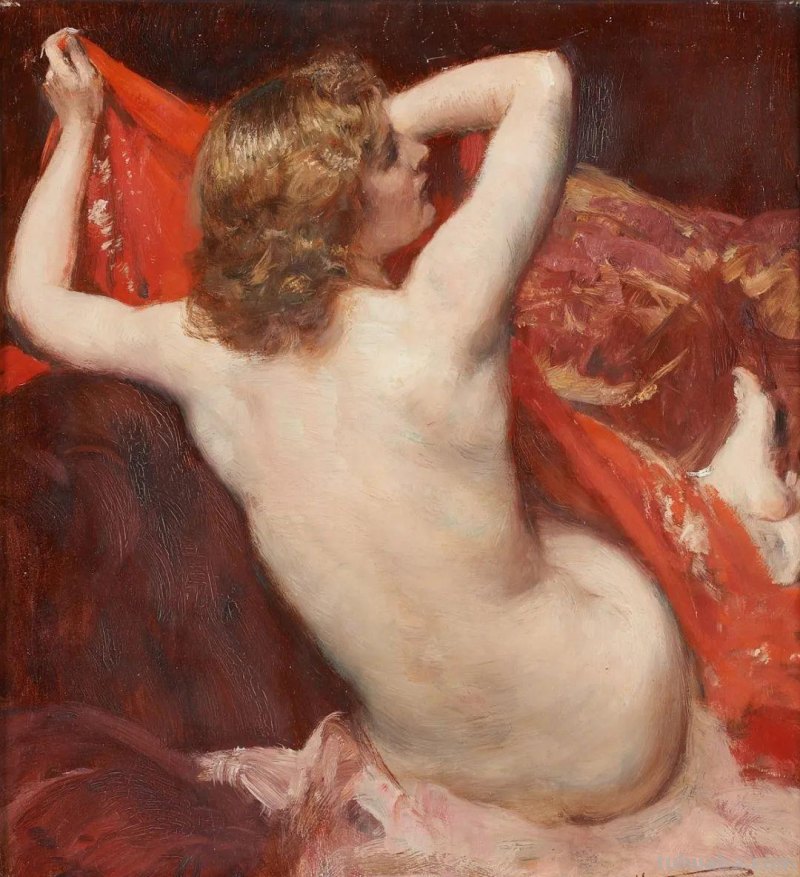 比利时艺术家女人体油画，楚楚动人，不止是笔触之美