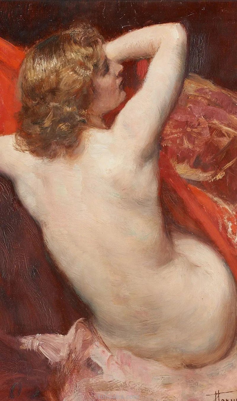 比利时艺术家女人体油画，楚楚动人，不止是笔触之美