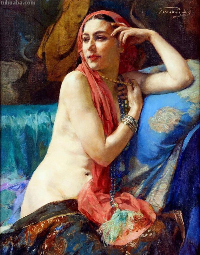 比利时艺术家女人体油画，楚楚动人，不止是笔触之美