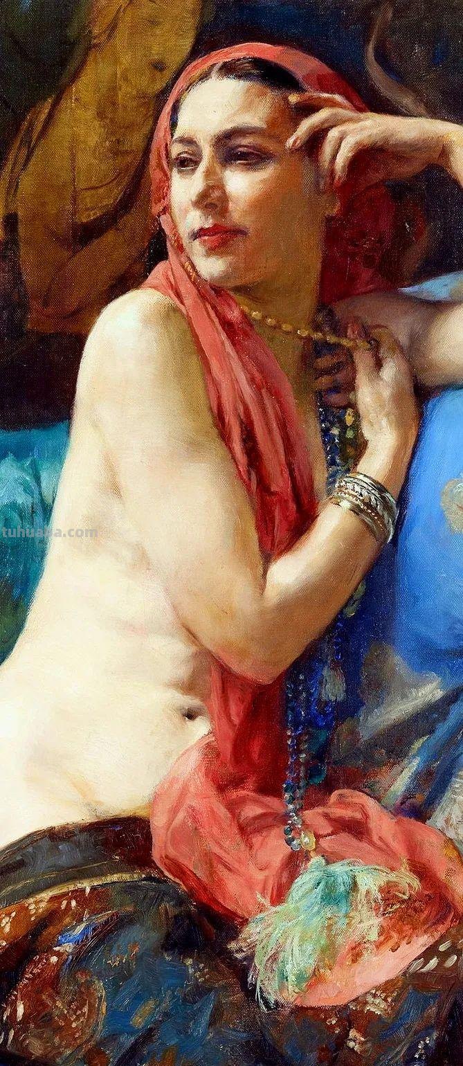 比利时艺术家女人体油画，楚楚动人，不止是笔触之美