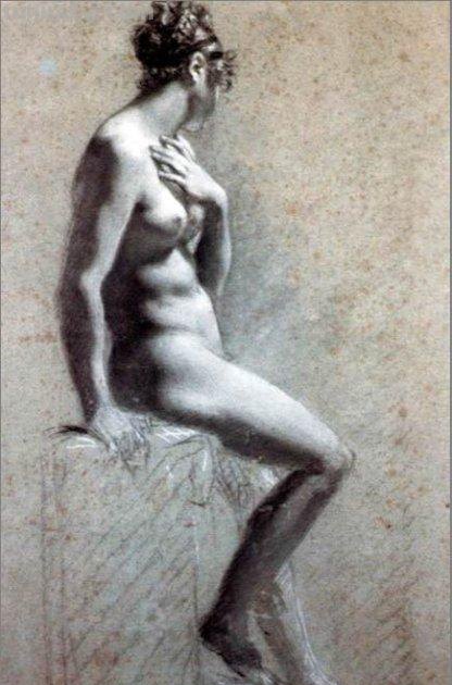 艺术上追求古典美 注重明暗谐调的法国画家普吕东素描作品欣赏
