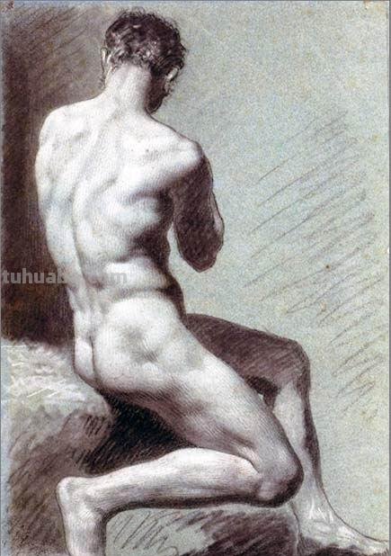 艺术上追求古典美 注重明暗谐调的法国画家普吕东素描作品欣赏