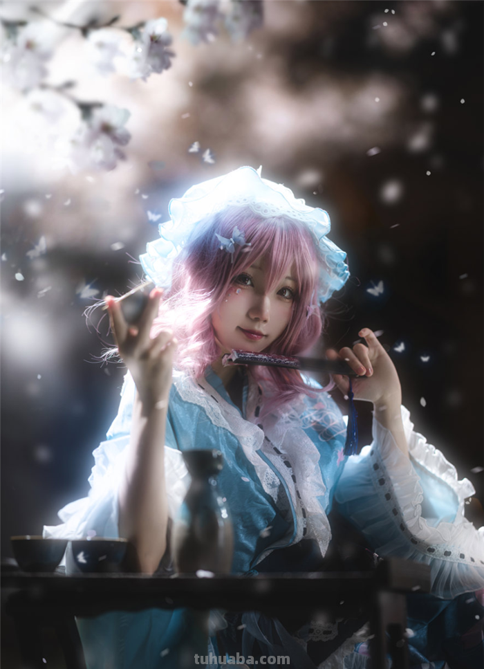 花柒Hana cosplay星雨幽幽子，古典优雅的化身