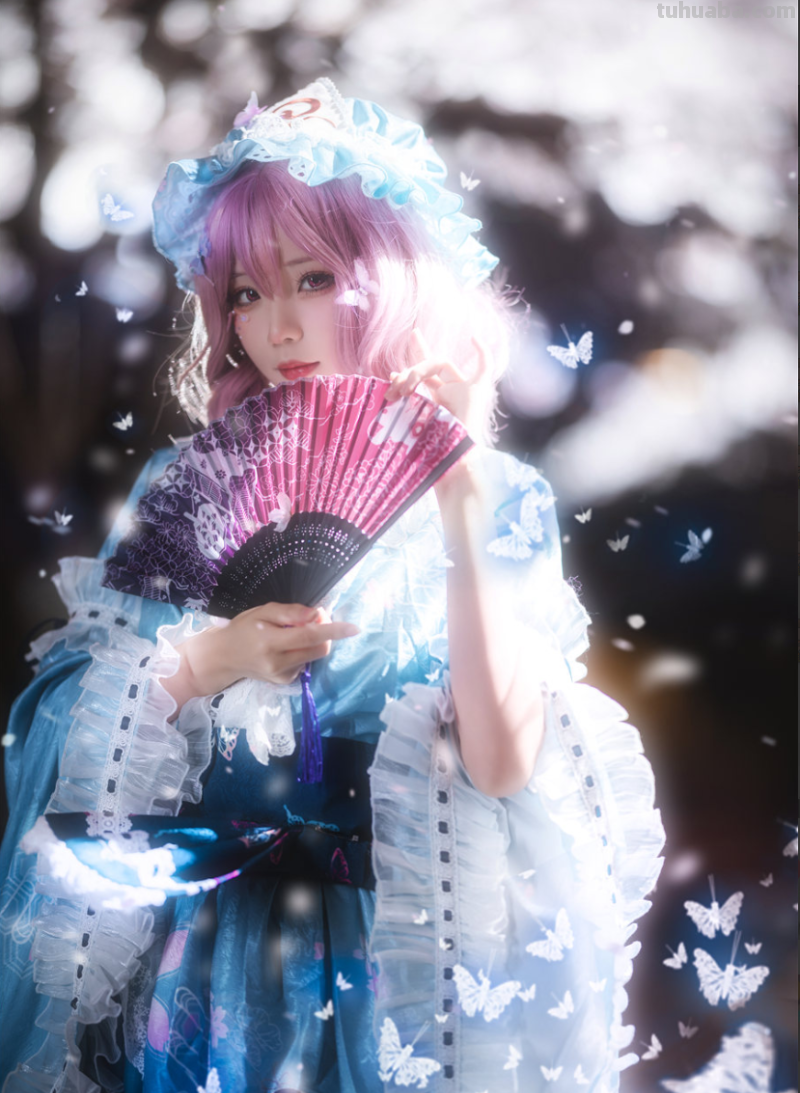 花柒Hana cosplay星雨幽幽子，古典优雅的化身