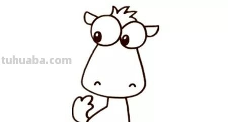 每天学一幅简笔画-可爱卡通小马简笔画步骤图解