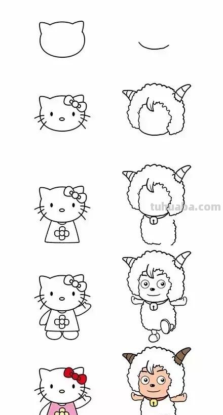 「简笔画」卡通人物简笔画大全！哆啦A梦、犬夜叉，还有蜘蛛侠~