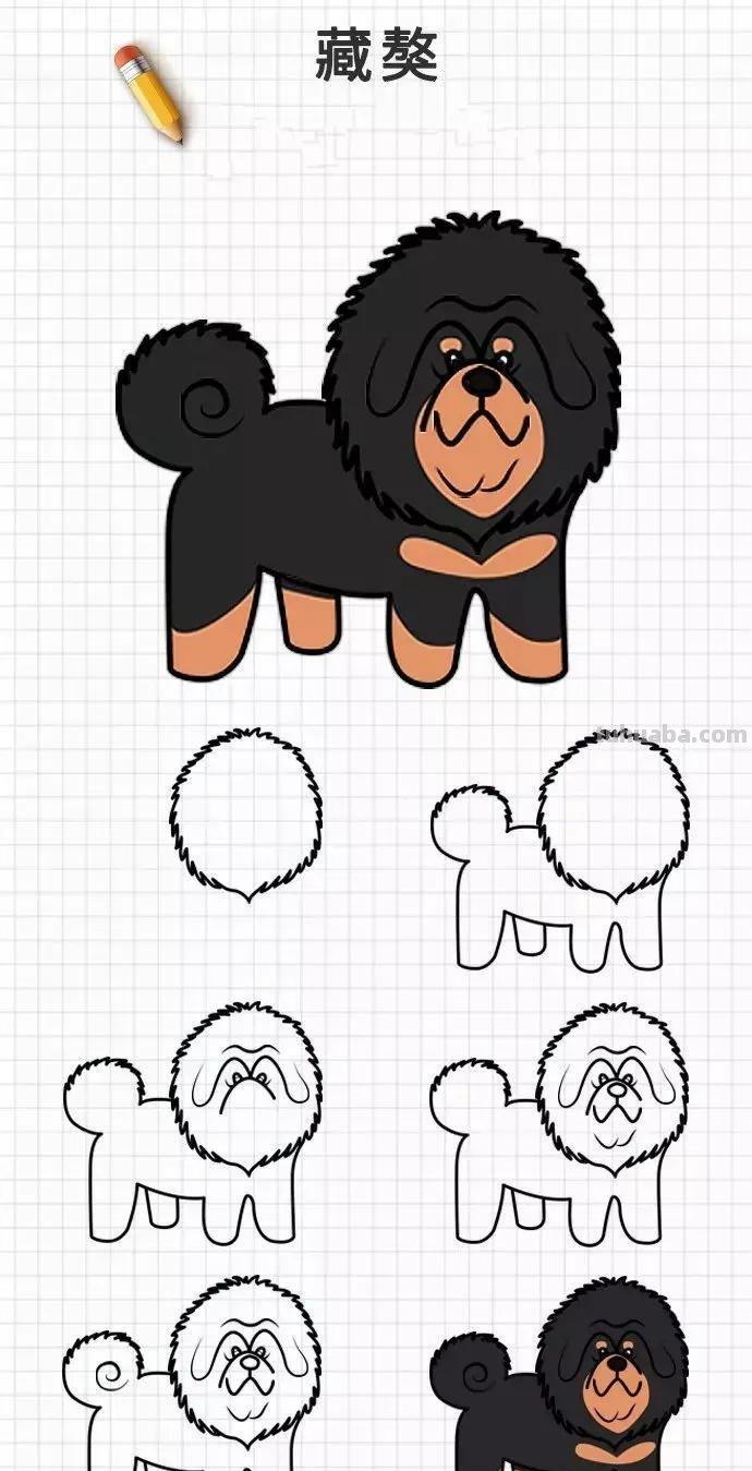 爱狗的你这20种可爱简笔画素材一定要收藏，柯基等狗狗简笔画都有
