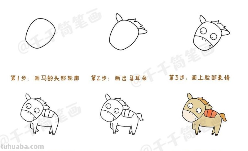 幼儿入门简笔画大全，简单6步学会画小动物，快收藏起来吧