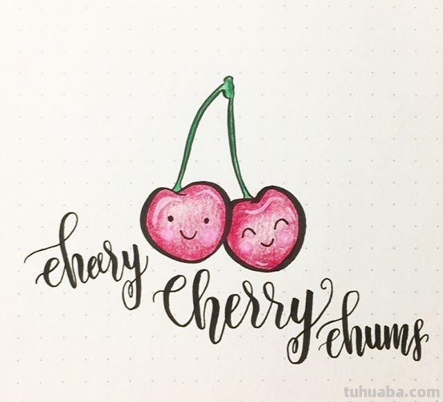 非常可爱的蔬菜水果简笔画~萌萌哒~