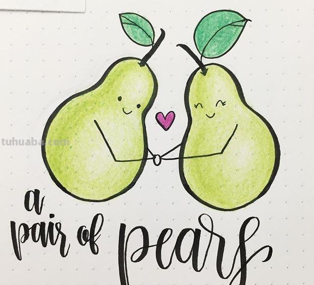 非常可爱的蔬菜水果简笔画~萌萌哒~