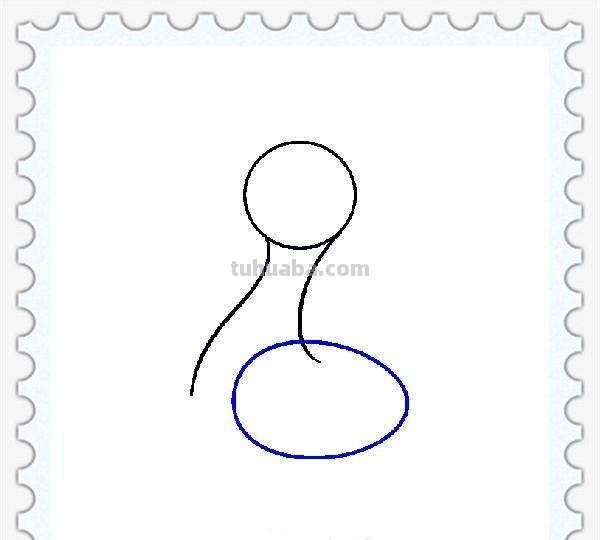 儿童简笔画精选「家禽家畜」-小黄鸭的画法