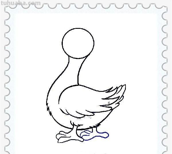 儿童简笔画精选「家禽家畜」-小黄鸭的画法