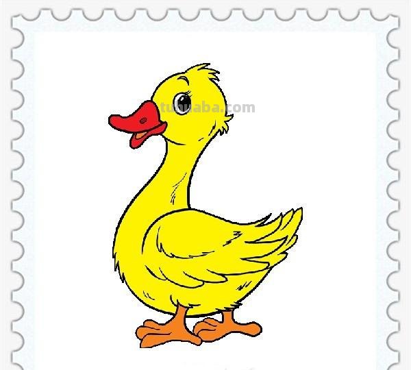 儿童简笔画精选「家禽家畜」-小黄鸭的画法