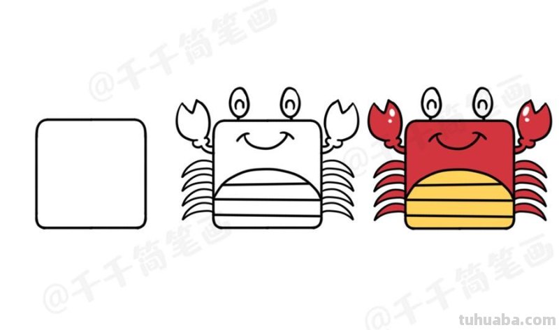 30种正方形动物简笔画大全！兔猫狗老虎怎么画，收藏起来教孩子