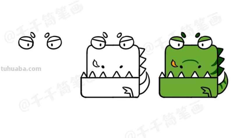 30种正方形动物简笔画大全！兔猫狗老虎怎么画，收藏起来教孩子