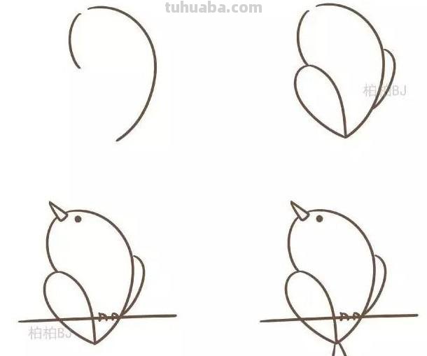 动物简笔画：小鸟怎么画？九种画法教程快教小朋友画吧！