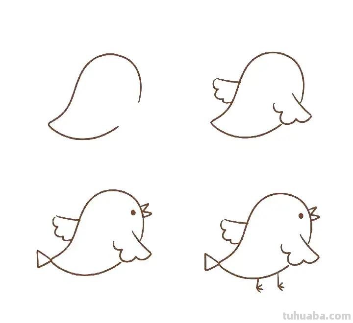 9种小鸟简笔画的画法，最适合教孩子了，建议收藏好，以后能用上