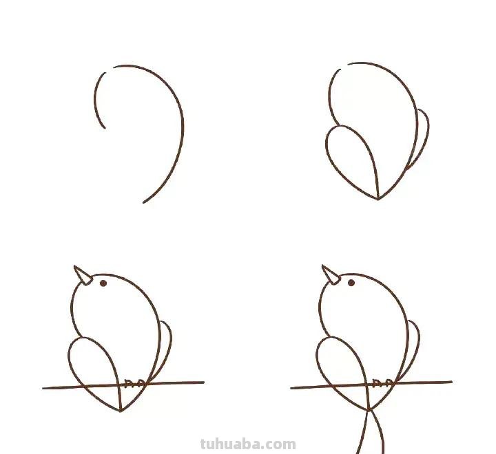 9种小鸟简笔画的画法，最适合教孩子了，建议收藏好，以后能用上