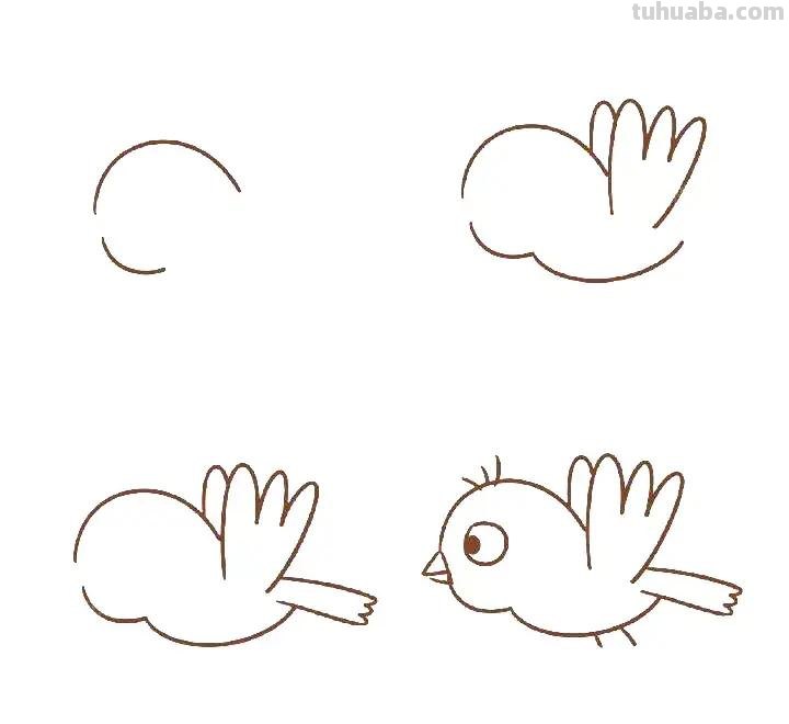 9种小鸟简笔画的画法，最适合教孩子了，建议收藏好，以后能用上